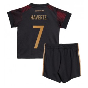 Tyskland Kai Havertz #7 Bortaställ Barn VM 2022 Kortärmad (+ Korta byxor)